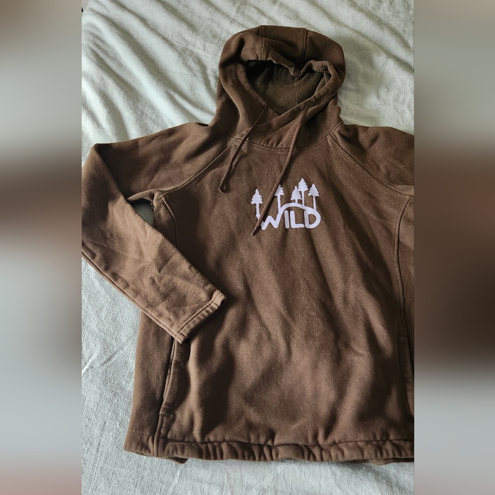 'Wild' Olive Green Columbia Women's Hoodie with Graphic
